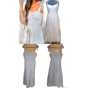 Urban Outfitters Lined Blue Stripe Maxi Dress M